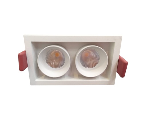 [APL-LUX-LUX.DA5622NS.BC-B] APLIQUE LED SPOT P/EMPOTRAR 2 X 5 W 3000K 36° RECTANG. BLANCO REF. LUX.DA5622NS.BC-B LUXOLAR
