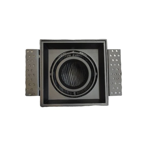 [APL-LUX-LUX.GP-S-1-Q-N] APLIQUE CUADRADO CUBO CORTO SUPERFICIAL 1 DICROICO COLOR NEGRO REF. LUX.GP-S-1-Q-N MARCA LUXOLAR