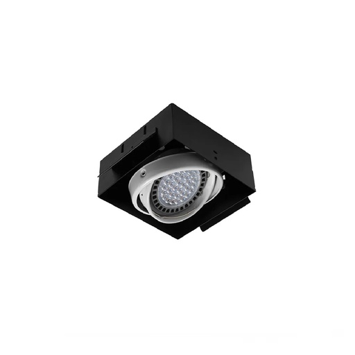 [APL-LUX-LUX.GP-S-GNX-2-Q3L] APLIQUE CUADRADO DIRIGIBLE PARA EMPOTRAR 2 DICROICOS REF. LUX.GP-S-GNX-2-Q3L MARCA LUXOLAR