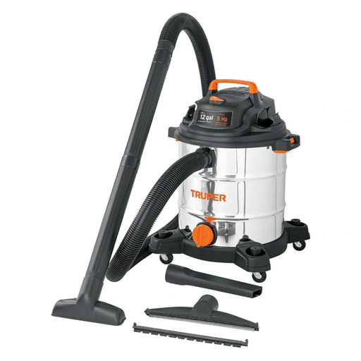 [ASP-TRU-K1524] ASPIRADORA 12 GAL. LIQ Y SOLD. 4100 W 5,5 HP ACERO INX MOD. ASP-12X REF. 101524 / K1524 MARCA TRUPER