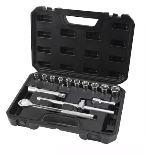 [AUT-PRO-DD520] AUTOCLET / JUEGO DE DADOS COM 1/2" 12 PT 3/8" A 1" 14 PZAS REF. PRO-DD520 MARCA PROMAKER