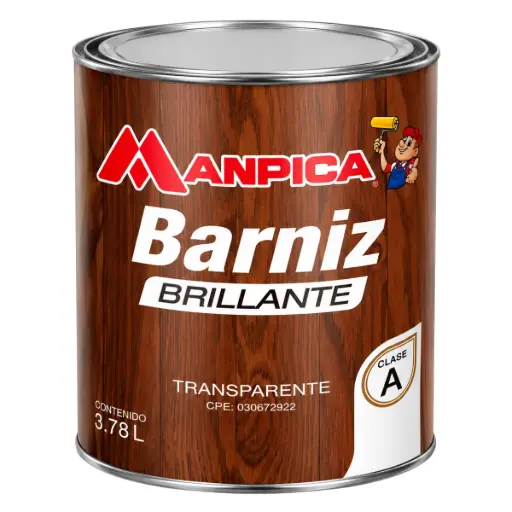 [BAR-MAN-SBA-000-10] BARNIZ BRILLANTE TRANSPARENTE NATURAL 1 GL REF. SBA-000-10 MARCA MANPICA