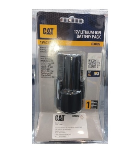 [BAT-CAT-DXB26] BATERIA LITIO 12 VOLTIOS 2.0 AMP REF. DXB26 / 890568 MARCA CAT