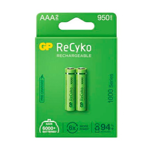 [BAT-GP-GPRHC103E000] BATERIA / PILA RECARGABLE AAA MOD- GPRHC103E000 ( PACK - 02 UND ) 950 MAH REF. 186554 MARCA GP