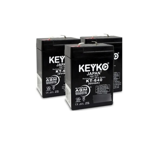 [BAT-KEY-KT640] BATERIA 6 V 4 AMP REF. KT640 MARCA KEYKO