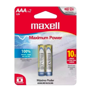 [BAT-MAX-AAA-LR03] BATERIA / PILA  ALCALINA AAA BLISTER 2 PZAS 1.5 V REF. 723807 / 961724 / 22-10-004 MARCA MAXELL