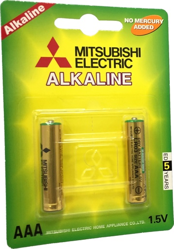[BAT-MIT-AAA] BATERIA / PILA  ALCALINA TIPO"AAA" HEAVY DUTY BLISTER 2 UND 1.5 V REF. LR03/2BP MARCA MITSUBISHI