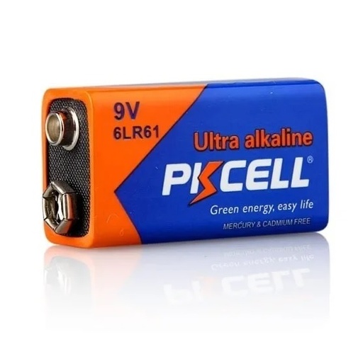 [BAT-PKC-9V] BATERIA / PILA TIPO 9 V ULTRA ALCALINA MOD. BATE9V UNIDAD MARCA PKCELL