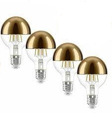 [BOM-EDI-G80-6W] BOMBILLO LED VINTAGE G80 6W E27 2700K DIMEABLE CLEAR AND GOLD UNIDAD REF. X002U6B6O7 MARCA EDISON