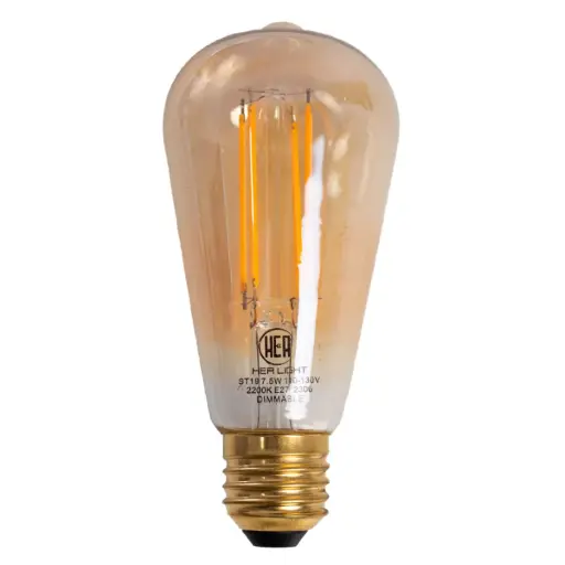 [BOM-HEA-BOM03062] BOMBILLO LED VINTAGE DIMERIZABLE ST19 7.5 W 2.200 K E27 110 V MOD.T19VTGK COD.301116 MARCA HEA LIGHT