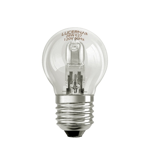 [BOM-LUC-28WE27] BOMBILLO HALOGENO TIPO MINI BULBO 28 W E27 3000 K REF. 28WE27 (8896284) MARCA LUCERNA