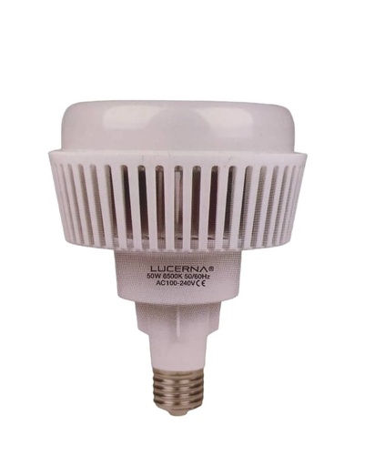 [BOM-LUC-50WE40] BOMBILLO LED TIPO BULBO 50W E40 6500 K (LUZ FRIA) MULT.100-240V ULTRAMAN COD.727260 MARCA LUCERNA