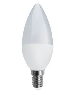[BOM-LUC-5WVELA6K] BOMBILLO LED TIPO VELA E14 5W 100 / 240 V 6500K MOD- 5W VELA 6K REF. 727253 MARCA LUCERNA