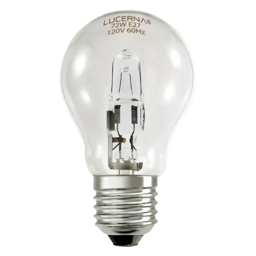 [BOM-LUC-72WE27] BOMBILLO HALOGENO TIPO BULBO 72 W E27 3000 K REF. (886246) MARCA LUCERNA