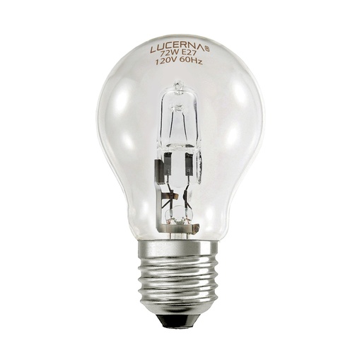 [BOM-LUC-72WE27] BOMBILLO HALOGENO TIPO BULBO 72 W E27 3000 K REF. (886246) MARCA LUCERNA