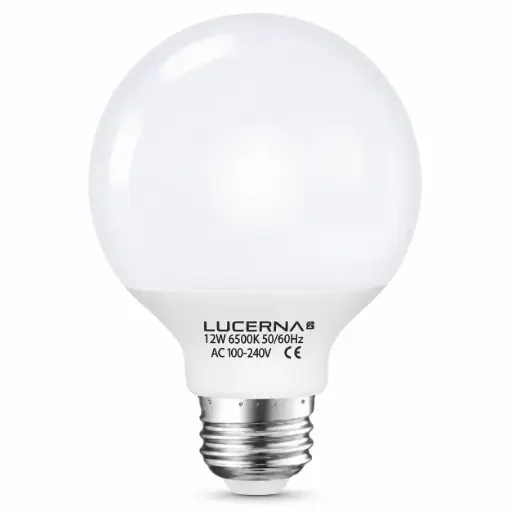 [BOM-LUC-G95-12W] BOMBILLO LED TIPO GLOBO 12 W E-27 6500 K ( LUZ FRIA ) MULTV 100 - 240 V REF. 172775 MARCA LUCERNA