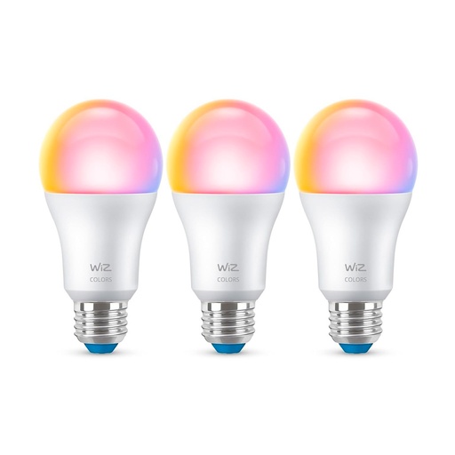 [BOM-WIZ-A19-BC-BF-PACK] BOMBILLO SMART TIPO BULBO A19 E27 8.8 W 2.700 K - 6.500 K DIMEABLE TRIPACK 929002265641 MARCA WIZ