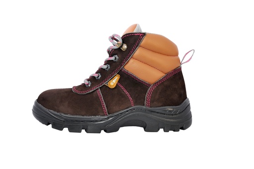 [BOT-ORU-1007.BD-39] BOTA DE SEGURIDAD TALLA 39 SUELA POLIURET. C/PUNT. PIEL NOBUCK DAMA COLOR MARRON REF.1007/BD ORUGA
