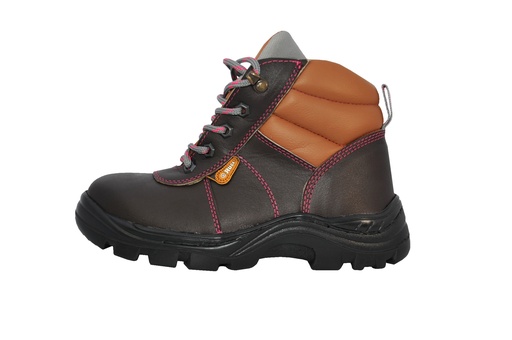 [BOT-ORU-1007.BDN-37] BOTA DE SEGURIDAD TALLA 37 SUELA POLIURET.C/PUNT.PIEL NAPA DAMA COLOR MARRON REF.1007/BD MARCA ORUGA