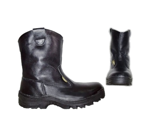 [BOT-ORU-1022.BN-42] BOTA DE SEGURIDAD SOLDADOR TALLA 42 DE NAPA NEGRO SUELA POLI. CON PUNTERA REF. 1022-B MARCA ORUGA