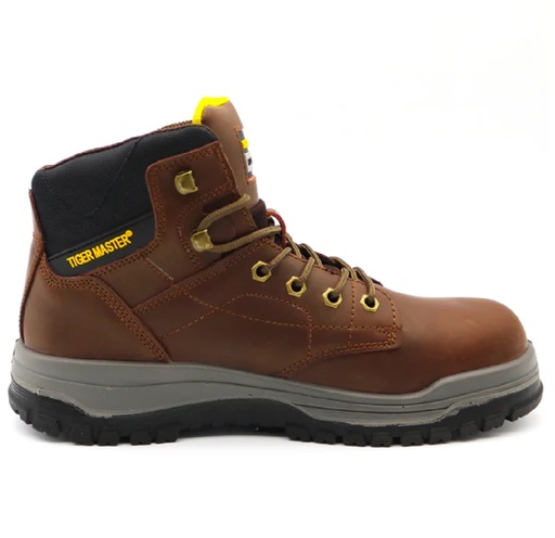 [BOT-TIG-T0164.T41] BOTA DE SEGURIDAD TALLA 41 SUELA POLIURET. C/PUNT. CUERO COLOR MARRON REF T0164 MARCA TIGER MASTER