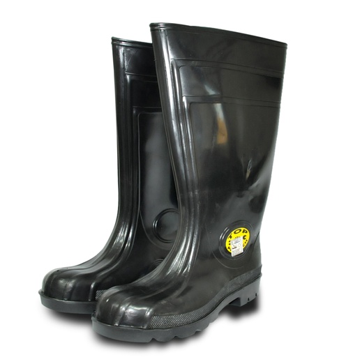 [BOT-TOP-NCP42] BOTA DE GOMA / PVC MARCA TOP CAÑA LARGA CON PUNTERA COLOR NEGRO REF. TALLA 42