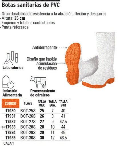 [BOT-TRU-17932] BOTA SANITARIA PVC CAÑA LARGA SIN PUNTERA COLOR BLANCO MOD.27S TALLA-39 (PAR) MARCA TRUPER