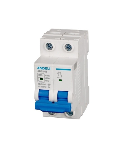 [BRE-AND-CON02455] BREAKER TERMOMAGNETICO 2 X 16 AMP C. CURVE MOD. ADB3-63-2P-16A REF. CON02455 MARCA ANDELI