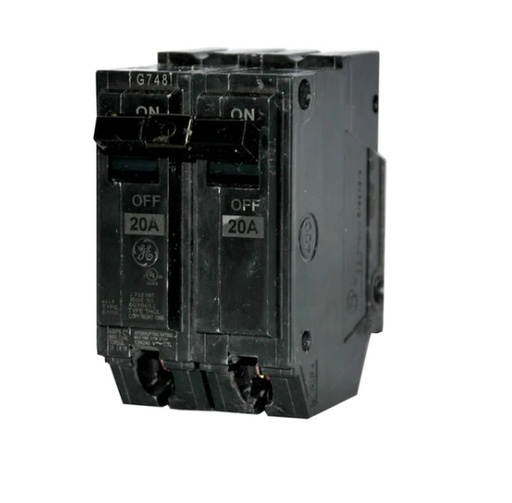 [BRE-GE-2X20BRASIL] BREAKER PARA EMPOTRAR DE 2 X 20 AMP TIPO THQL2120 BRASILERO MARCA GENERAL ELECTRIC