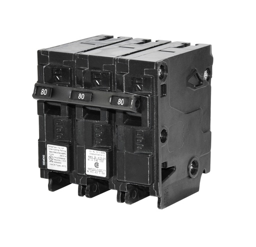 [BRE-SIE-3X80THQ] BREAKER PARA EMPOTRAR DE 3 X 80 AMP REF. Q380 MARCA SIEMENS