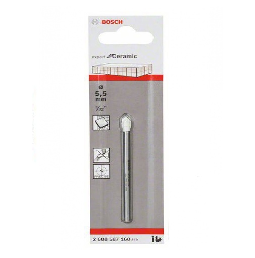 [BRO-BOS-2608587160] BROCA PARA CERAMICA 5MM X 90MM HEX-9 REF. 2608900589 / 589318/ 232410 MARCA BOSCH