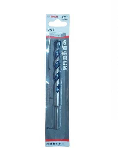 [BRO-BOS-2608588184] BROCA PARA CONCRETO 1/2"X 4" X 6" BLUE GRANITE CYL-5 REF. 2608588184 / 872178 / 690744 MARCA BOSCH