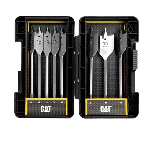 [BRO-CAT-DA05901] JUEGO DE BROCAS ESPADA / PALA 1/4" ENCARTE HEXAGONAL 8 PZAS P/MADERA REF. DA05901 / 892975 MARCA CAT