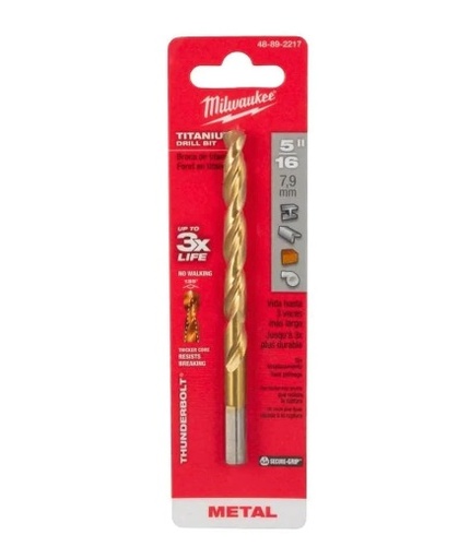 [BRO-MIL-48-89-2217] BROCA DE TITANIO 5/16" (7,94 MM ) REF. 48-89-2217 MARCA MILWAUKEE