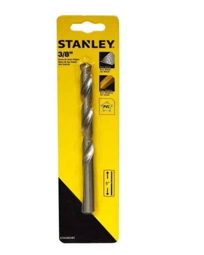 [BRO-STA-50038C] BROCA HSS 3/8" PARA METAL - MADERA - PVC REF. STA50038C MARCA STANLEY