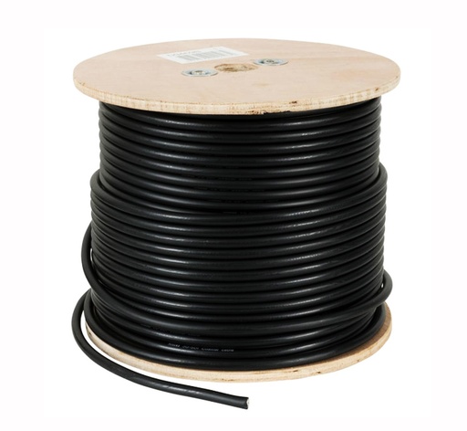 [CAB-AUT-RG690BHQ] CABLE COAXIAL RG6 COLOR NEGRO POR METRO ( REF. ROLLO 305 MTS ) MARCA STANDAR OUTDOOR