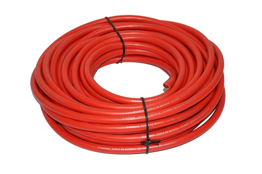 [CAB-CAB-2.0RO] CABLE FLEXIBLE PARA BATERIA NRO. 2/0 AWG 105° POR METRO ROJO MARCA CABLESCA