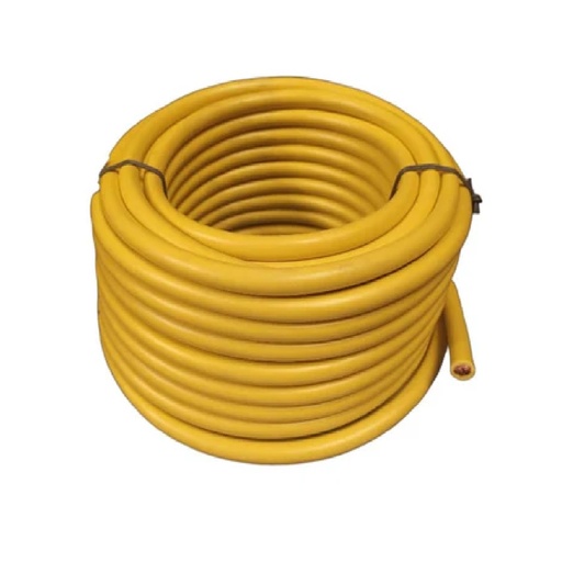 [CAB-CAB-SOLD4AM-R] CABLE PARA MAQUINA DE SOLDAR NRO. 4 ROLLO 25 MTS COLOR AMARILLO MARCA CABLESCA
