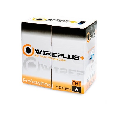 [CAB-WIR-CAT6-AZUL] CABLE UTP CAT6 4 PARES 305 MTS COLOR AZUL MARCA WIREPLUS