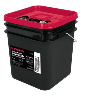 [CAD-FIE-44270] CADENA GALVANIZADA 3/16" ( CUBETA 25 KG X 65 MTS) MOD. CAGA-3/16 REF. 44270 MARCA FIERO