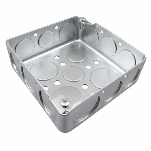 [CAJ-DON-521517515] CAJETIN METALICO CUADRADO DE 4" X 4" (1.0MM) DE 1/2" X 3/4" ZINCADO REF. 521517515 MARCA DONSEN