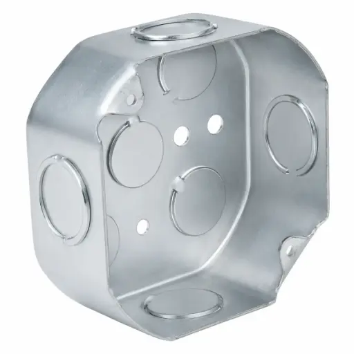 [CAJ-DON-541517515] CAJETIN METALICO OCTOGONAL (1.0MM) DE 1/2" X 3/4" ZINCADO REF. 541517515 / EMTB102 MARCA DONSEN ILUMINAK