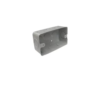 [CAJ-EMT-4X2] CAJETIN DE EMPOTRAR RECTANGULAR 4 " X 2 " X 1/2" X 3/4" METALICO MARCA BRISA