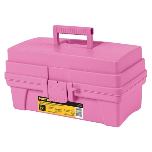 [CAJ-PRE-25052] CAJA DE COSMETICO / HERRAMIENTAS COLOR ROSADA / MORADO CCO-14RP REF.25052 MARCA PRETUL