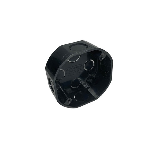 [CAJ-UNI-CA-OC] CAJETIN DE EMPOTRAR OCTOGONAL PLASTICO 1/2" X 3/4" COLOR NEGRO MARCA UNION K