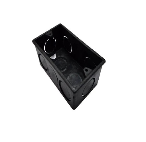 [CAJ-UNI-CA-RC] CAJETIN DE EMPOTRAR CUADRADO PLASTICO 4 " X 2" (1/2" X 3/4") COLOR NEGRO REF. CA-RC MARCA UNION K