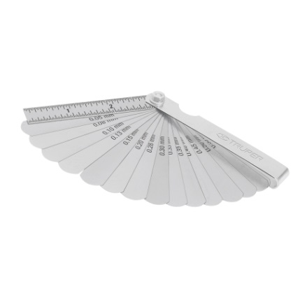 [CAL-TRU-14395] CALIBRADOR DE LAMINAS 15 HOJAS STAD - MM / PULG P/ VALVULAS/BUJIAS MOD.CAL-15 REF.14395 MARCA TRUPER