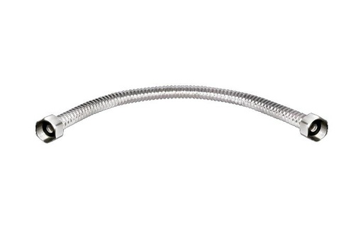 [CAN-BEL-GRI-1820] CANILLA / MANGUERA FLEX RIGIDA CROMADA PARA LAVAMANOS DE 1/2" X 1/2" REF. GRI-1820 MARCA BELT-G