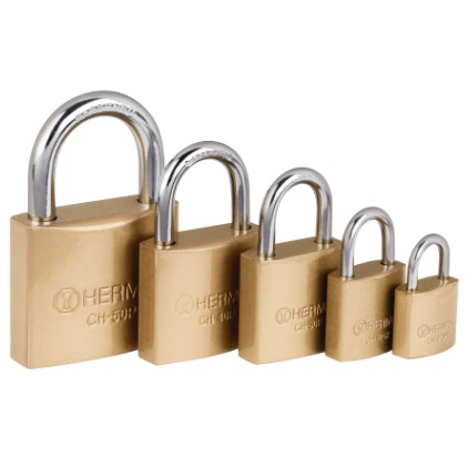 [CAN-HER-22529] CANDADO PLANO RECTO DE HIERRO COLOR LATON 25 MM MOD. CHB-25P REF. 22529 MARCA HERMEX