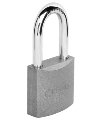 [CAN-HER-43326] CANDADO PLANO HIERRO 38 MM ARCO LARGO BL MOD. CHB-38L REF. 43326 MARCA HERMEX